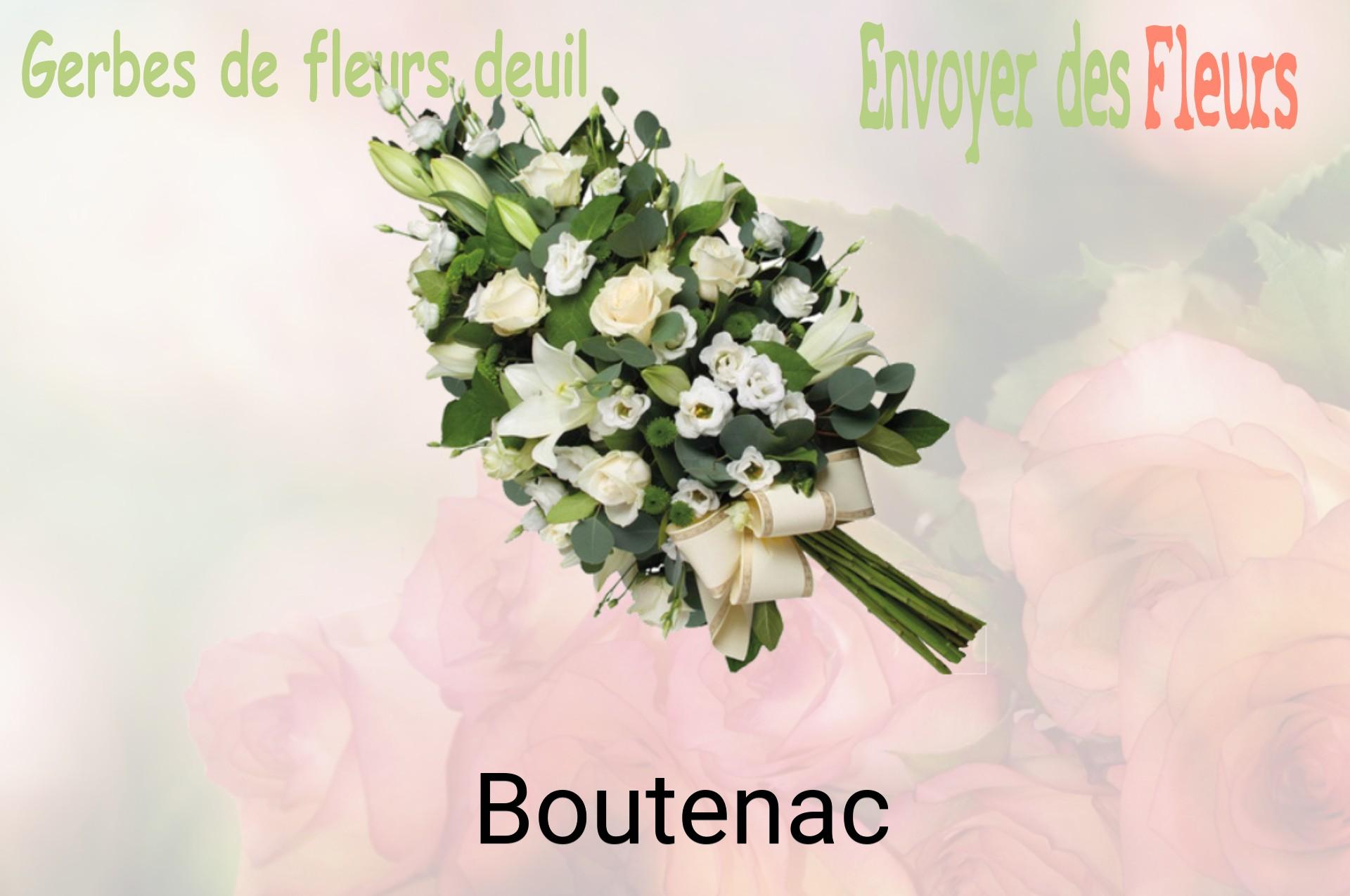 Gerbe de fleurs de deuil livrée à Boutenac